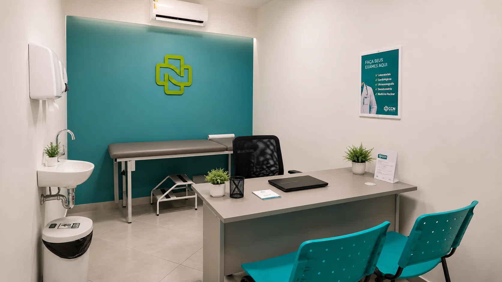 Consulta ginecológica em ambiente acolhedor